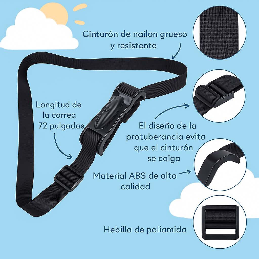 🤰 VIAJESEGURO - Cinturón Maternal Premium