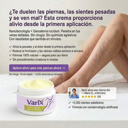 Crema para varices Alivio Instantáneo