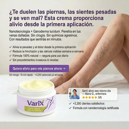 Crema para varices Alivio Instantáneo